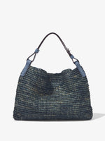 Back image of Minetta Raffia Bag in dove grey