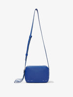 Front image of Watts Leather Camera Bag in cobalt