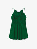 Flat image of Drapey Suiting Ruched Top in green