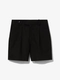 Flat image of Cotton Linen Shorts in black