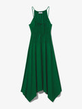 Flat image of Drapey Suiting Ruched Dress in green