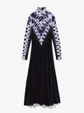 Flat image of Tie Dye Velvet Dress in midnight multi