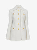 Flat image of Boucle Tweed Jacket in Off White