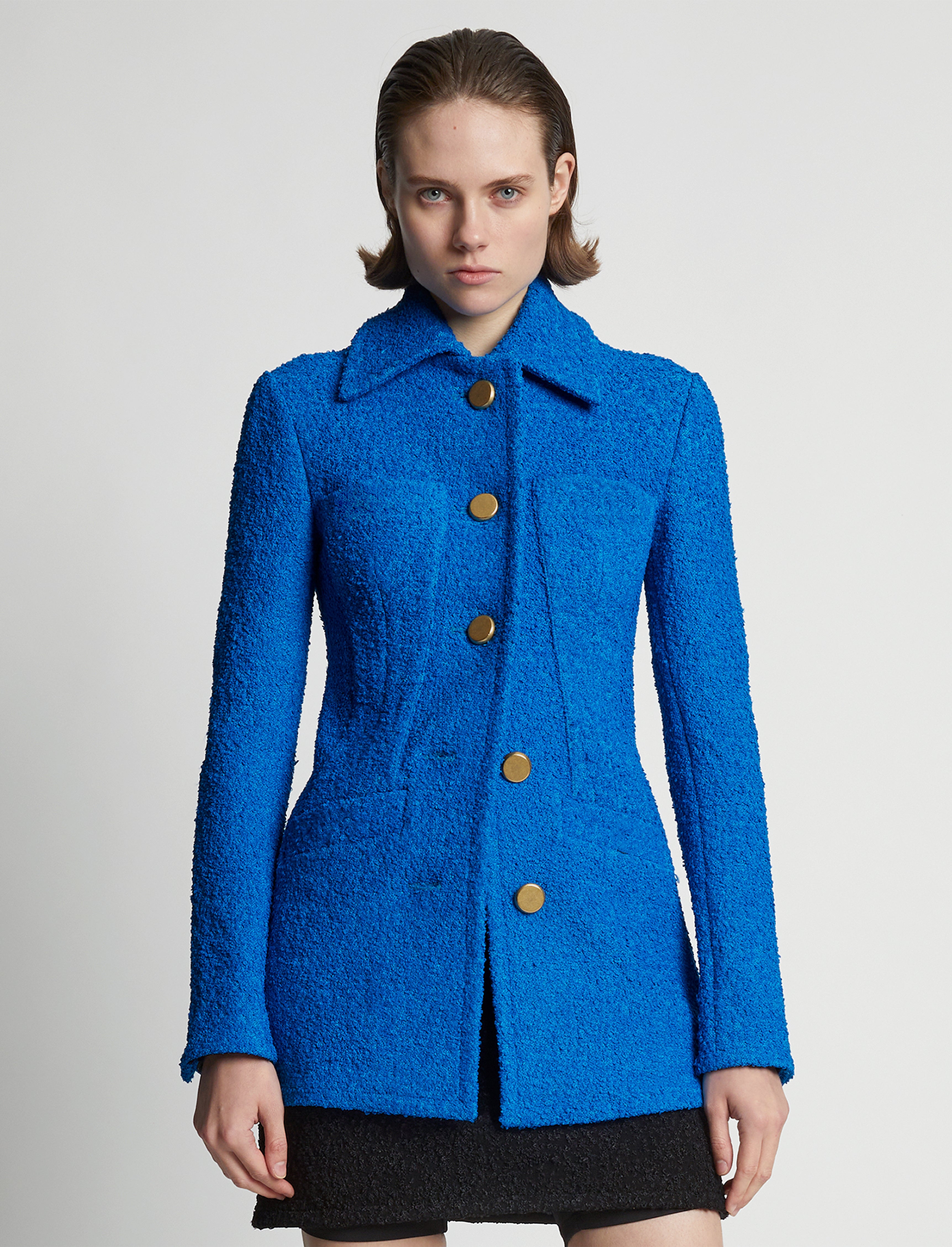 Proenza Schouler Boucle Tweed Jacket - Turquoise | Proenza 