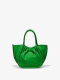 Back image of Small Ruched Crossbody Tote in BOTTLE GREEN