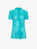 Flat image of Stretch Lace Top in cyan