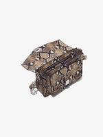 Aerial image of Printed Snake PS1 Tiny Bag in NATURAL MULTI