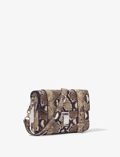 Side image of Printed Snake PS1 Mini Crossbody Bag in NATURAL MULTI