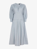 Flat image of Poplin V-Neck Dress in light blue