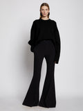 Front image of Eco Cashmere Oversized Sweater in BLACK