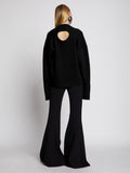 Back image of Eco Cashmere Oversized Sweater in BLACK