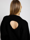 Detail  image of Eco Cashmere Oversized Sweater in BLACK