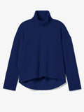 Flat image of Doubleface Cashmere Oversized Turtleneck in cobalt