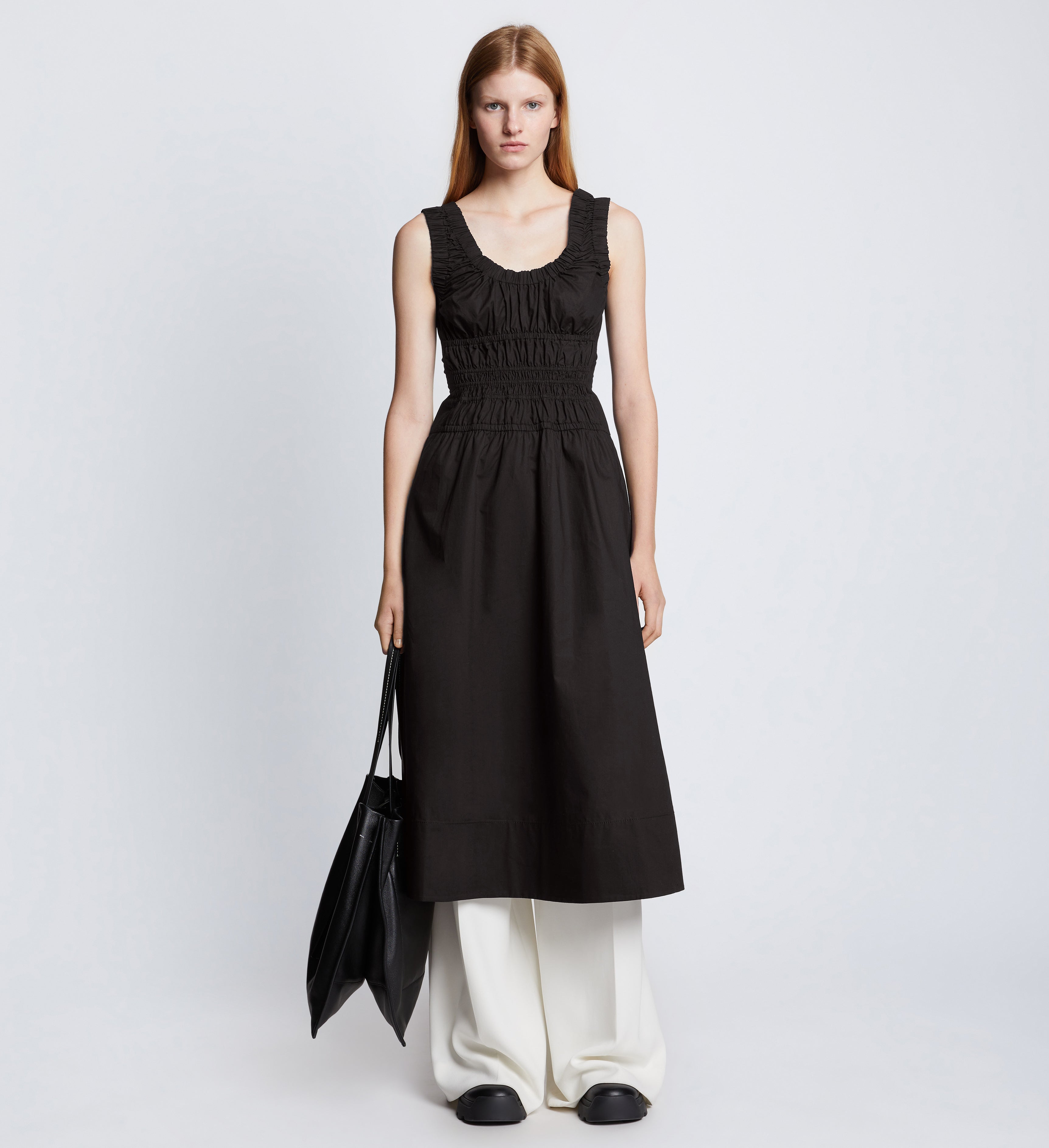 Poplin Gathered Dress – Proenza Schouler