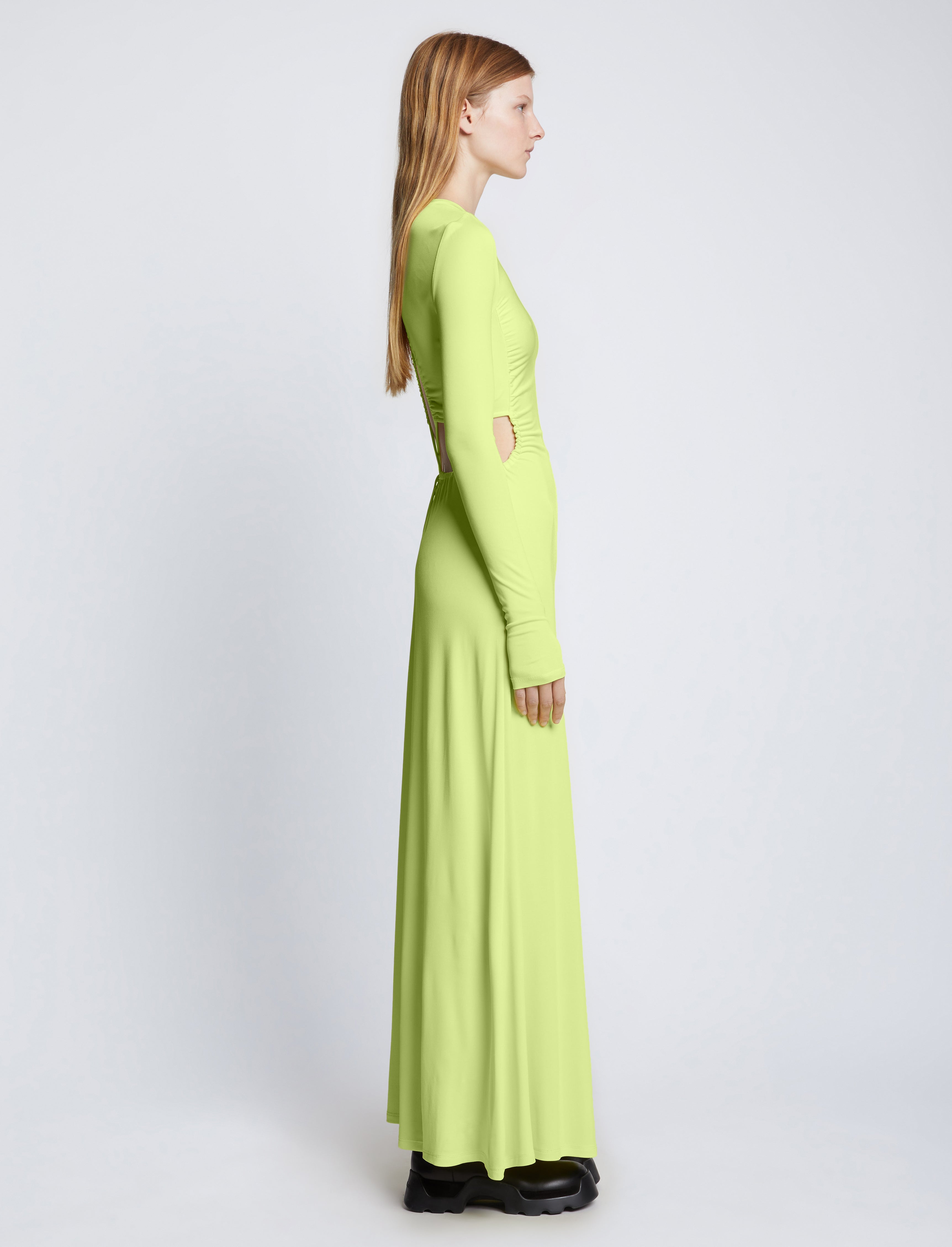 Long Sleeve Jersey Open Back Dress – Proenza Schouler