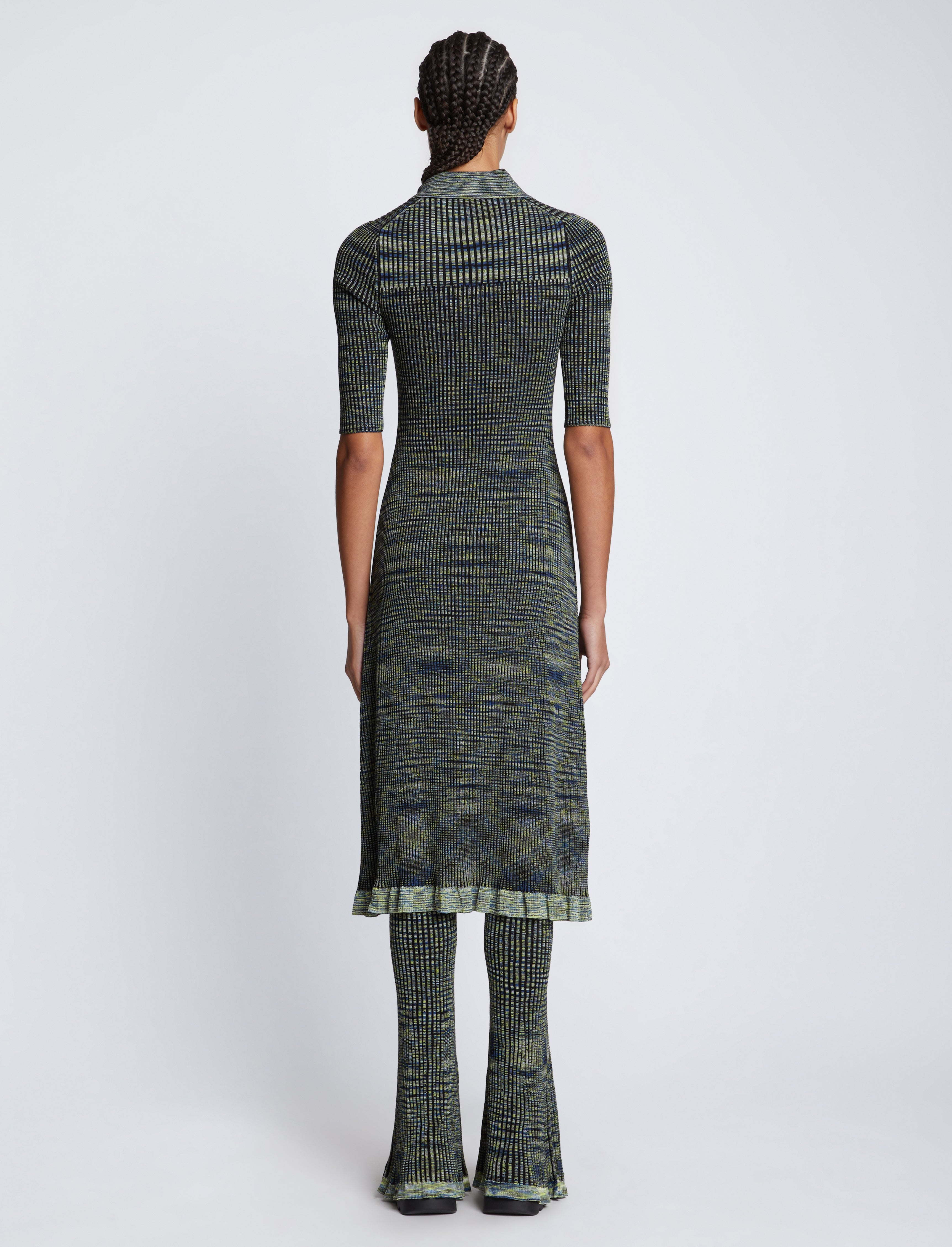 Space Dye Rib Knit Polo Dress – Proenza Schouler