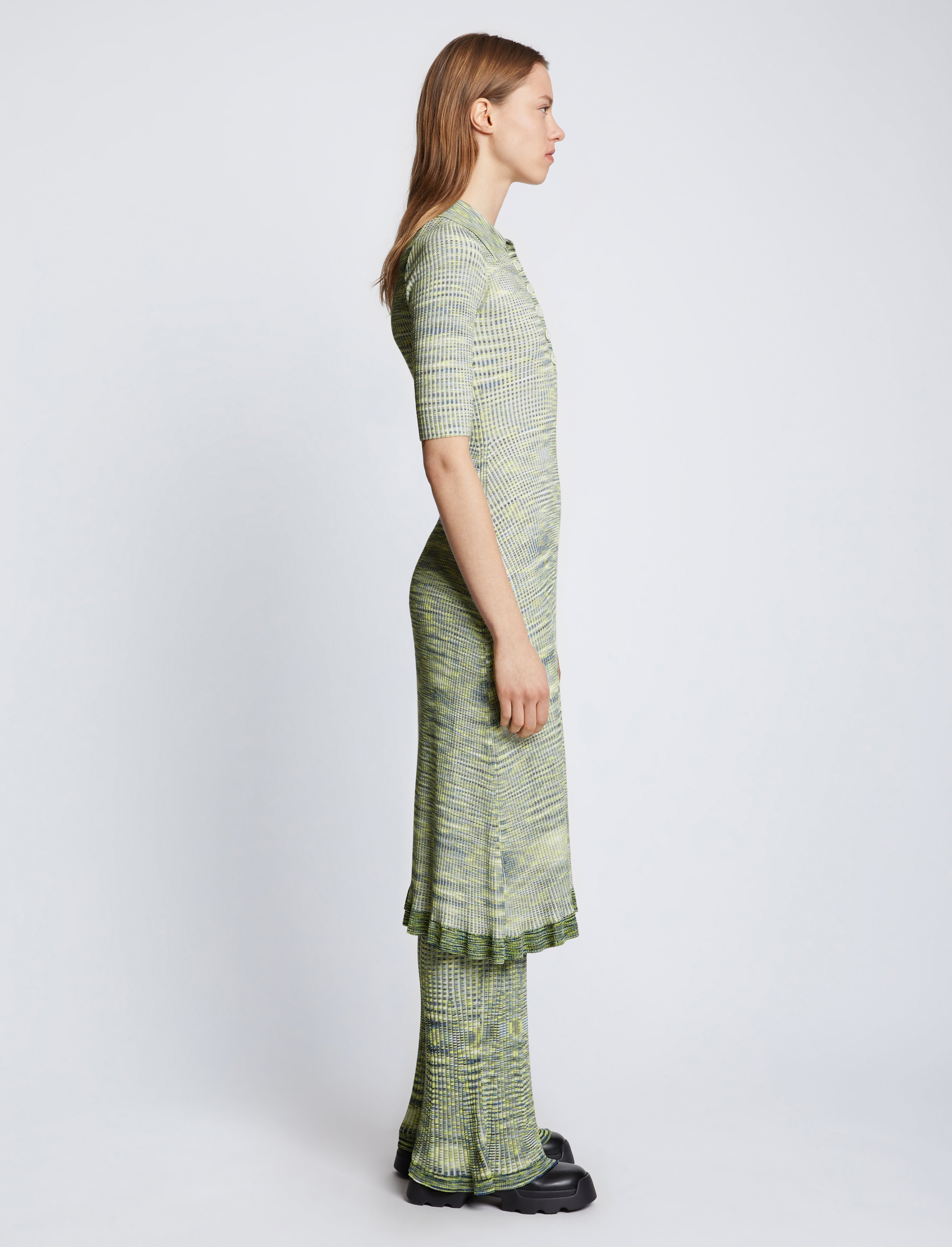 Space Dye Rib Knit Polo Dress – Proenza Schouler