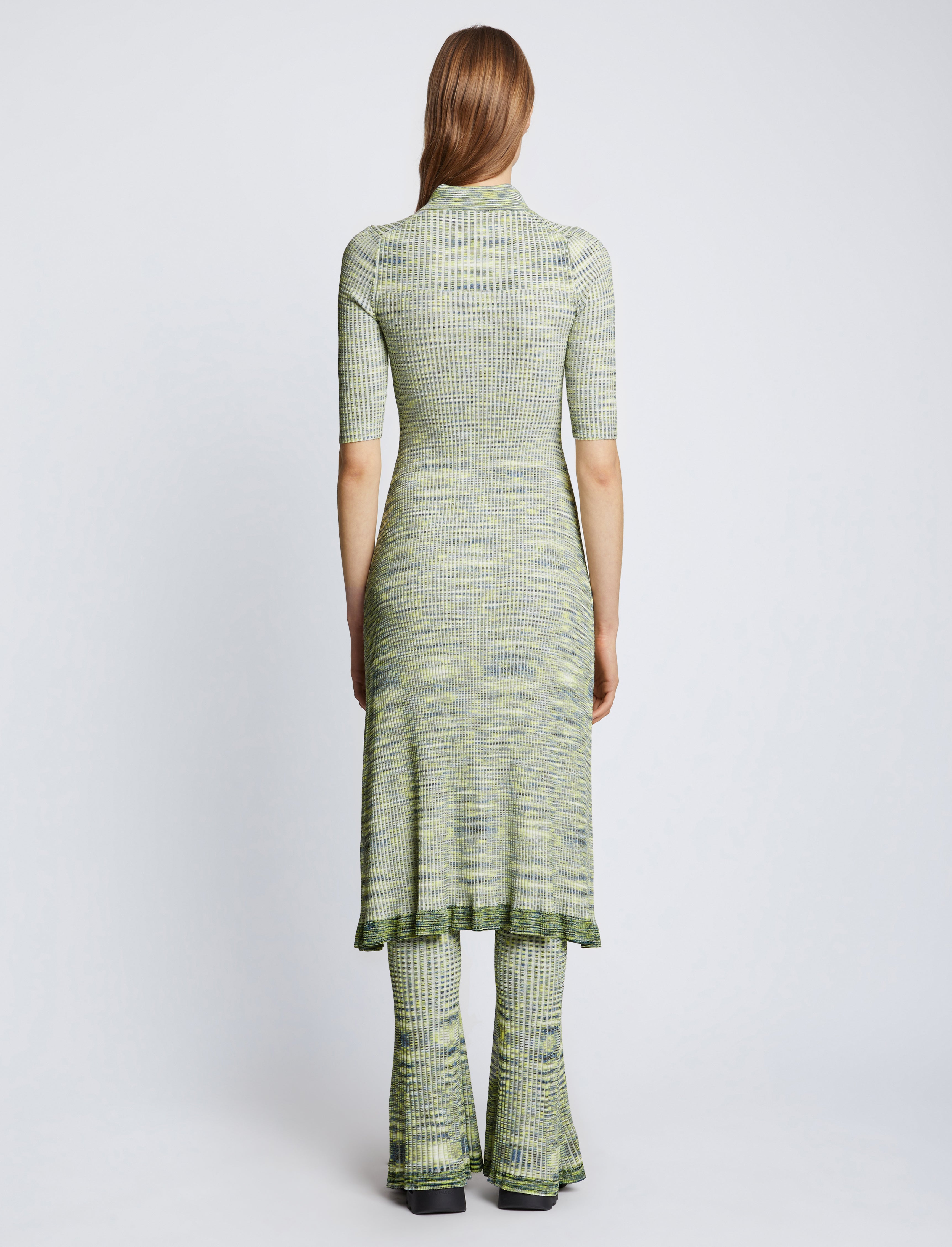 Space Dye Rib Knit Polo Dress – Proenza Schouler