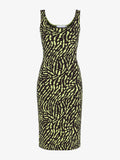 Still Life image of Animal Jacquard Tank Top Dress in BLACK/LIME