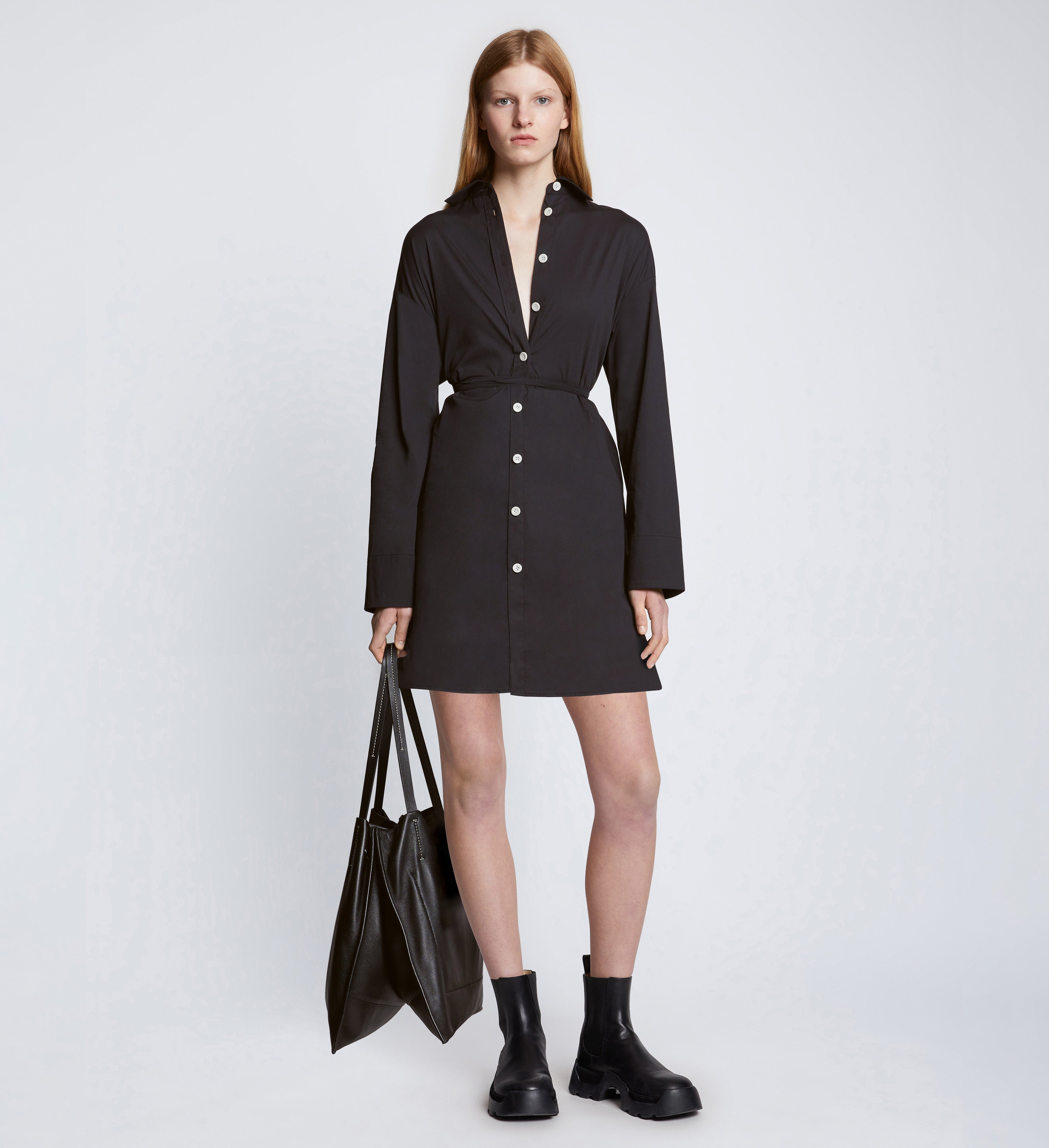 Soft Poplin Button Down Shirt Dress – Proenza Schouler