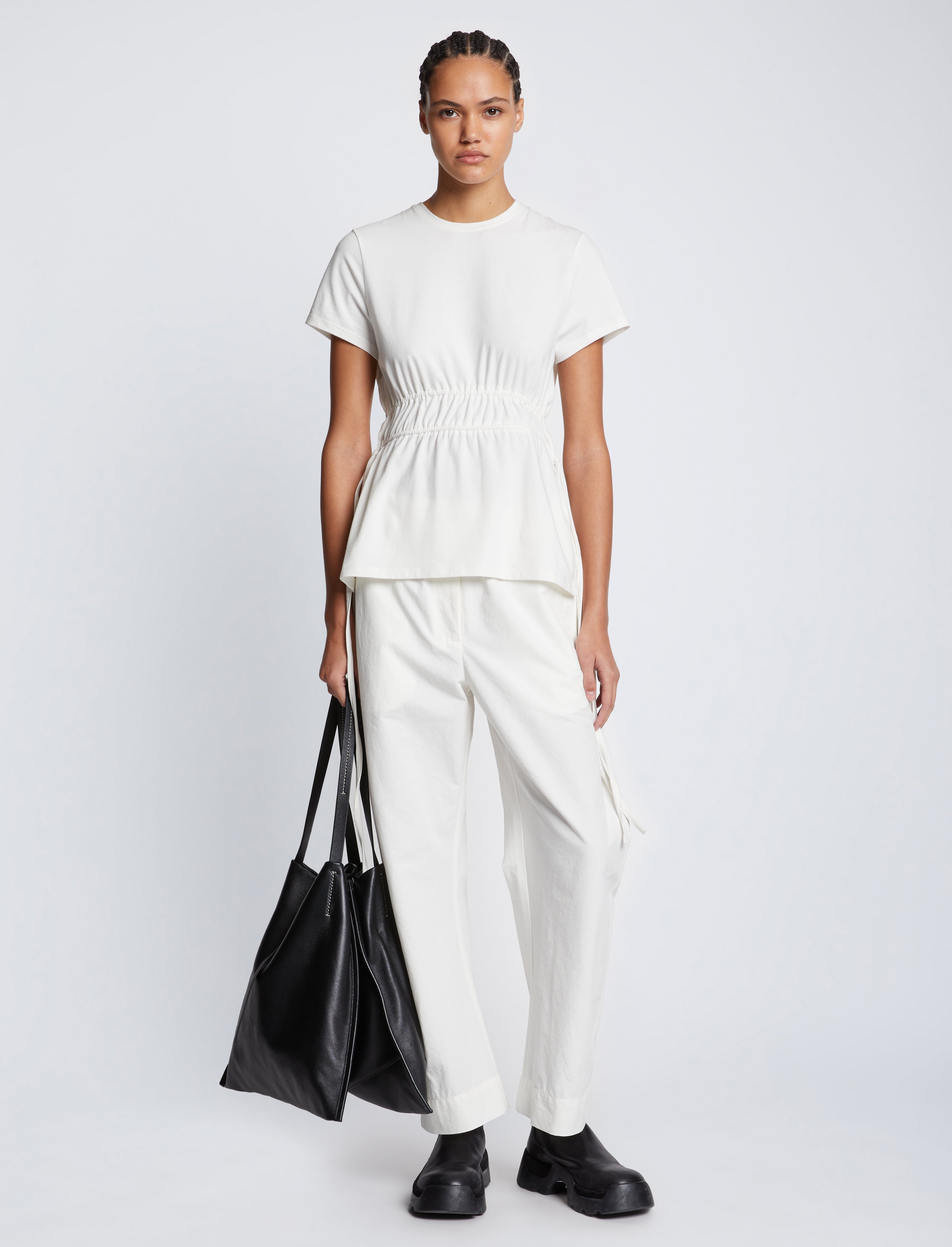 Ruched Side Tie T-Shirt – Proenza Schouler