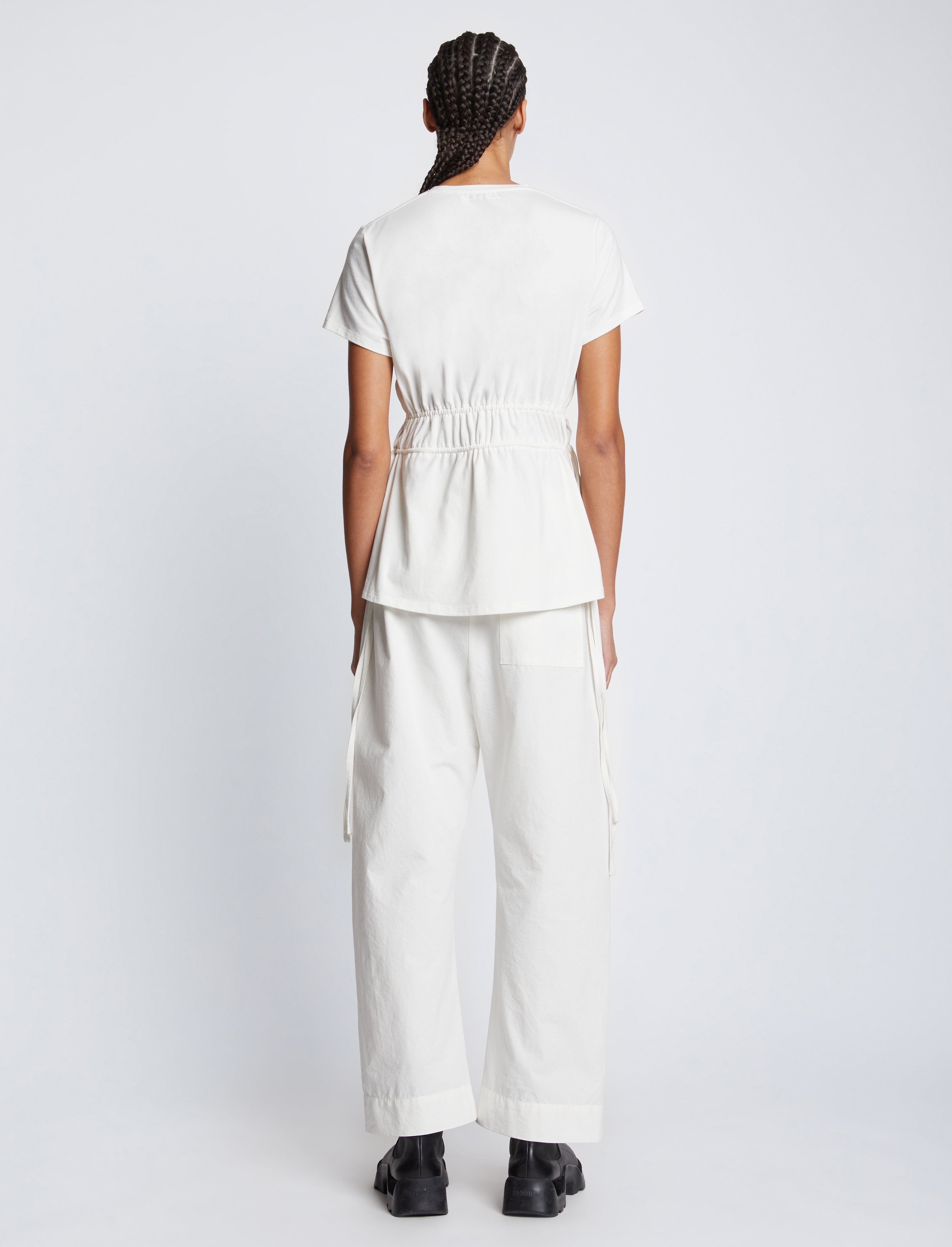 Ruched Side Tie T-Shirt – Proenza Schouler