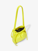 Aerial image of Drawstring Pouch in SULPHUR with strap up