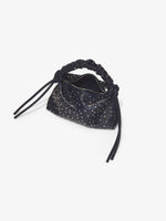 Interior image of Studded Small Ruched Handle Bag in DARK NAVY