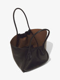 Interior image of Carved Python XL Ruched Tote in BLACK