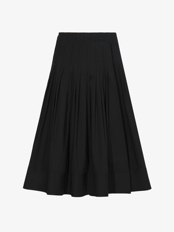 Flat image of Eco Poplin Wrap Skirt in black