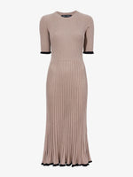 Still Life image of Silk Cashmere Rib Knit Dress in TAUPE