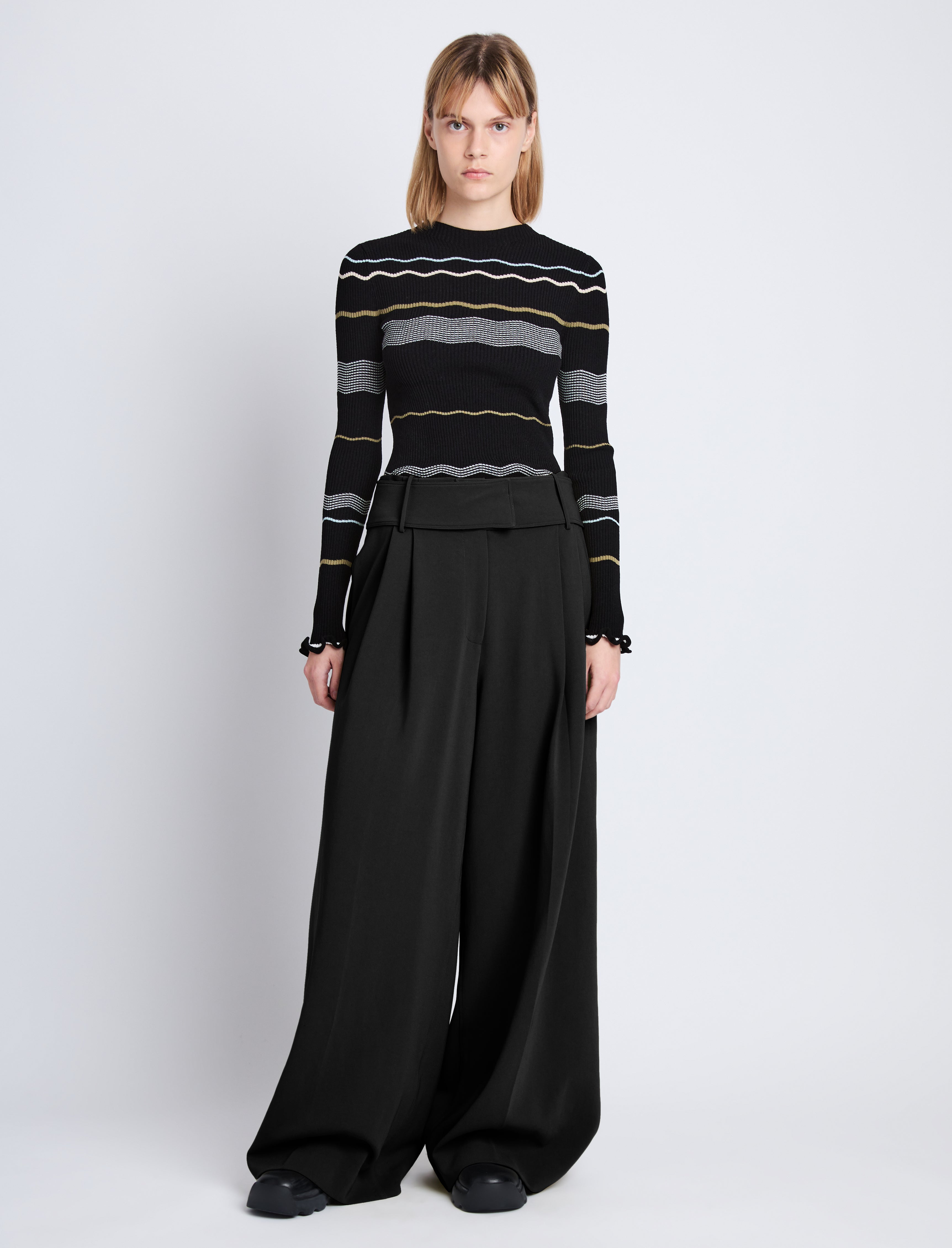 Wavy Stripe Rib Knit Top – Proenza Schouler