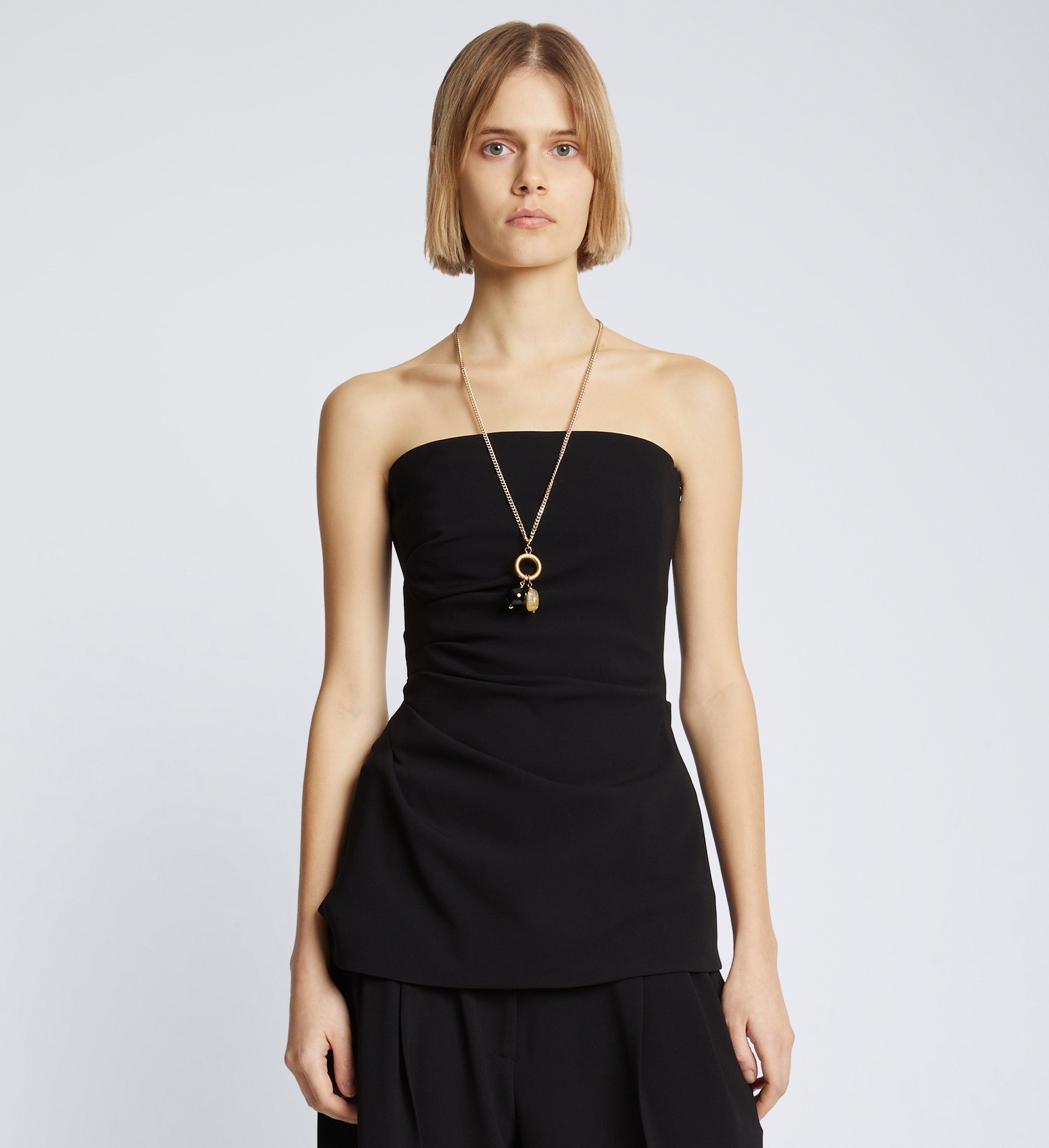 Bobbi Strapless Top in Matte Viscose Crepe Proenza Schouler