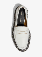 Aerial view of Lug Sole Platform Loafers in cream