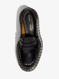 Aerial image of Lug Sole Platform Loafers in BLACK