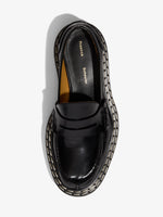 Aerial image of Lug Sole Platform Loafers in BLACK