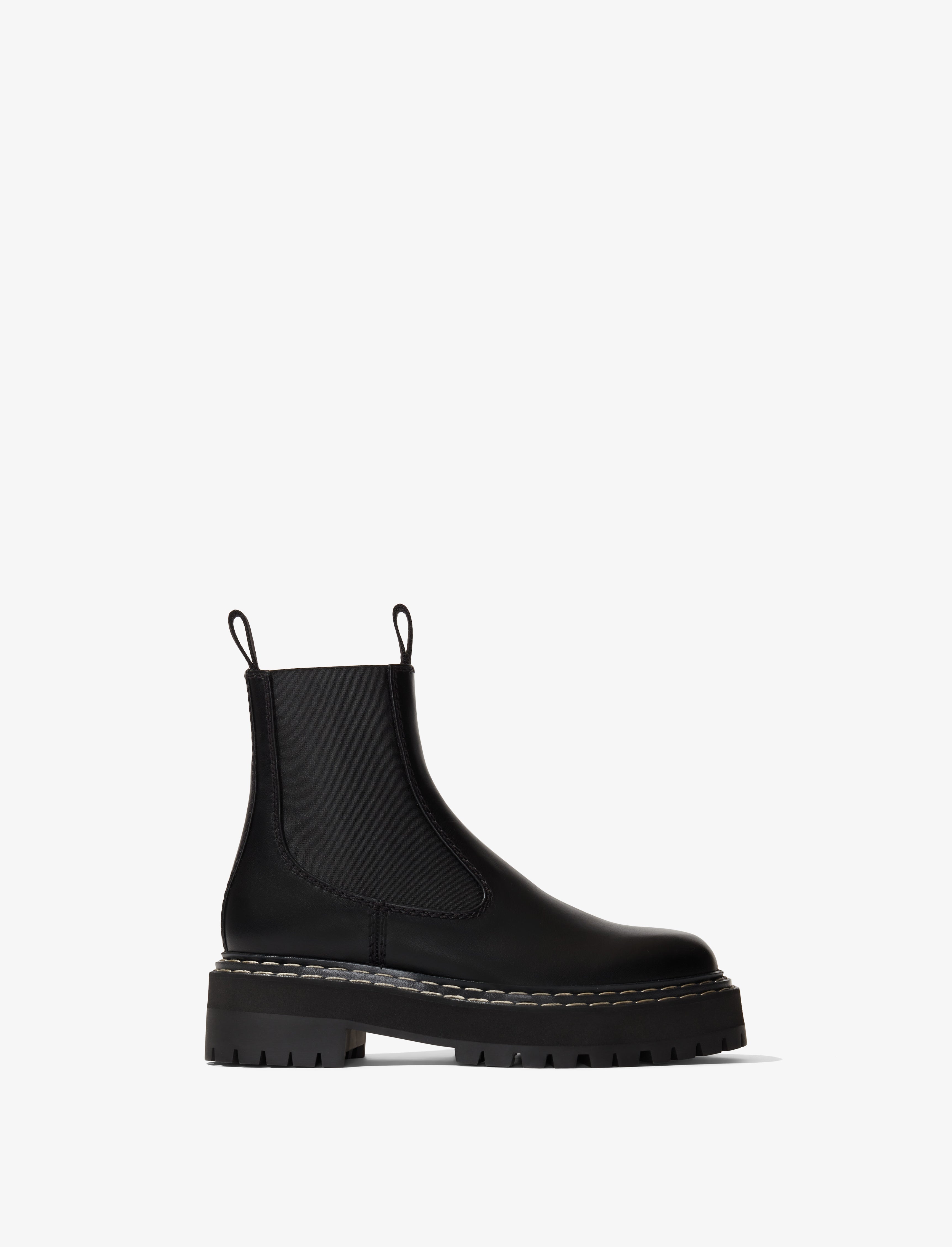 Lug Sole Platform Chelsea Boots - Black