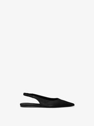 Side image of Spike Slingback Flats in BLACK