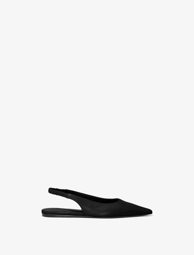 Side image of Spike Slingback Flats in BLACK