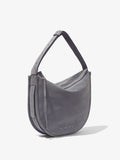 Side image of Baxter Suede Bag in STEEL