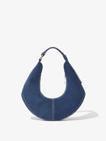 Back image of Chrystie Suede Bag in SLATE BLUE