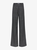 Still Life image of Plaid Suiting Wide Leg Pants in BLACK/OFFWHITE/CITRON