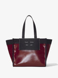 Front image of Large Morris Coated Canvas Tote in BORDEAUX