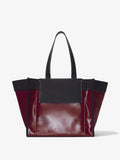 Back image of Large Morris Coated Canvas Tote in BORDEAUX