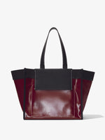 Back image of Large Morris Coated Canvas Tote in BORDEAUX