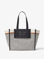 Front image of Large Morris Tweed Tote in GREY MELANGE