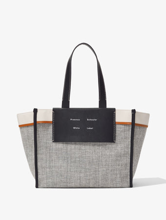 Front image of Large Morris Tweed Tote in GREY MELANGE