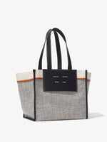 Side image of Large Morris Tweed Tote in GREY MELANGE