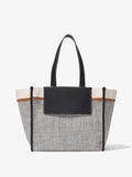 Back image of Large Morris Tweed Tote in GREY MELANGE