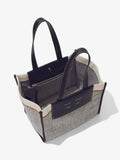 Aerial image of Large Morris Tweed Tote in GREY MELANGE